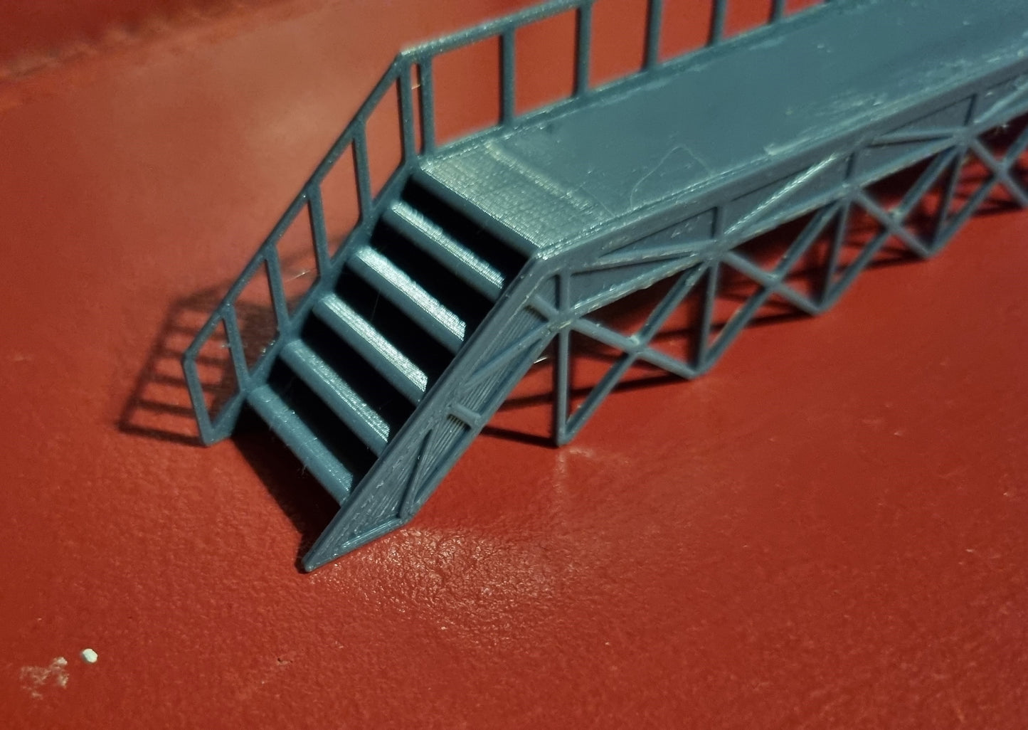 00 Gauge Train Maintenance and cleaning Platform 3D printed in grey