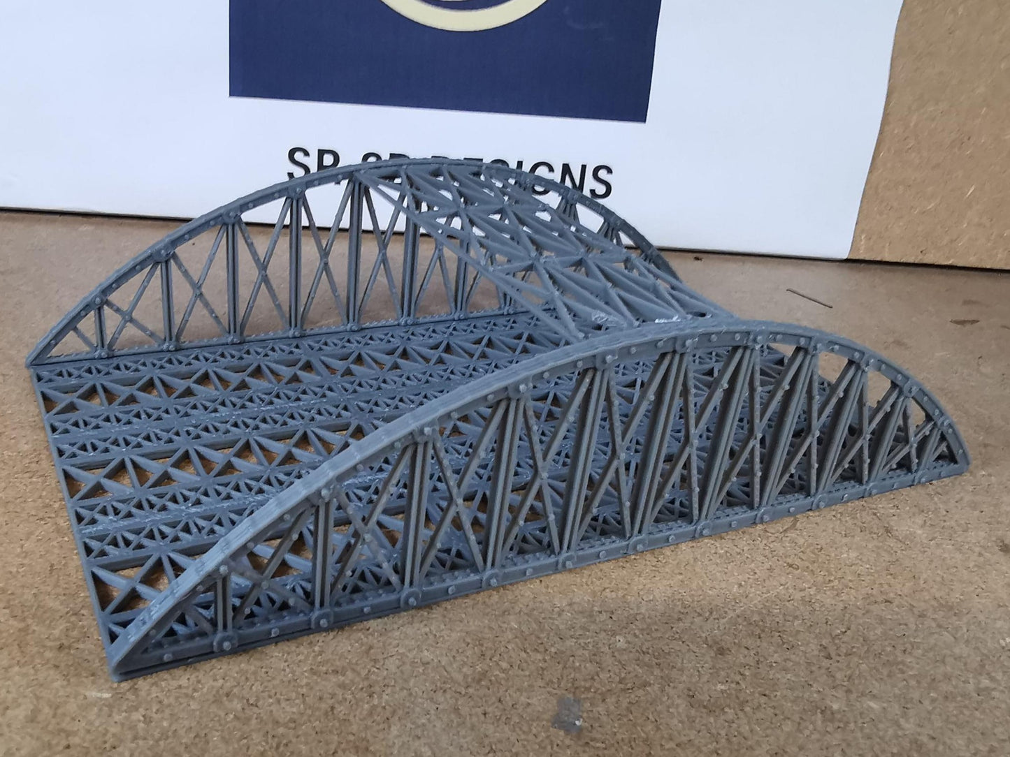 1:160 N Gauge Bowstring Bridge 3D Printed In Grey 1 to 4 track options