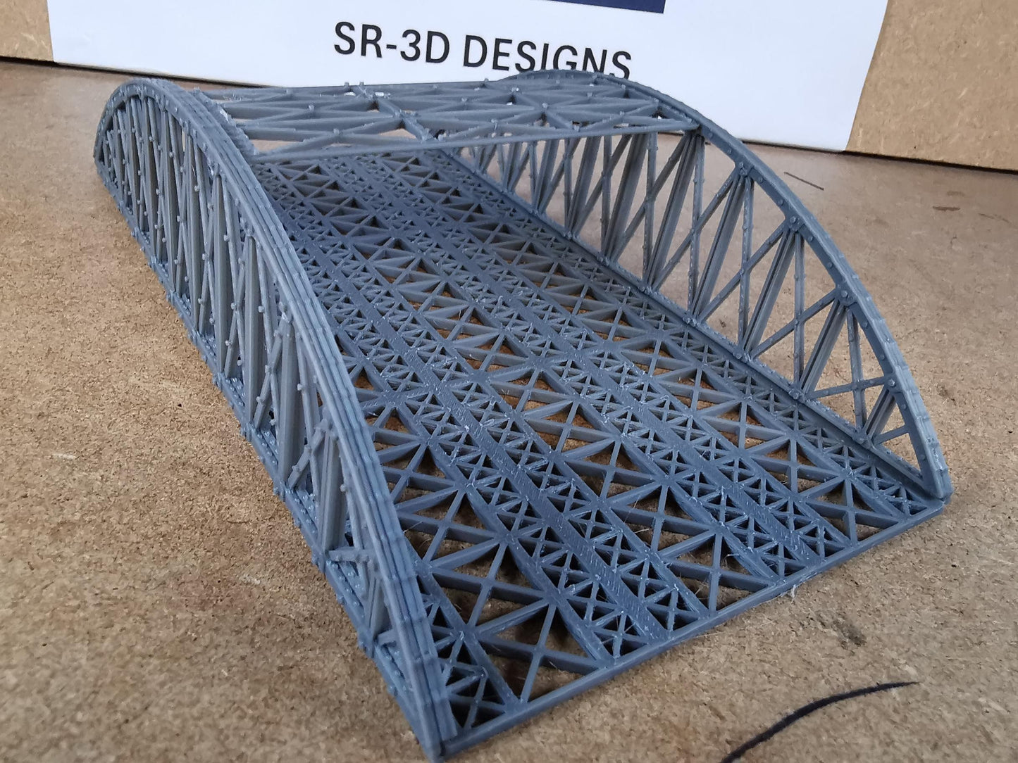 1:160 N Gauge Bowstring Bridge 3D Printed In Grey 1 to 4 track options
