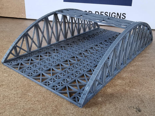 1:160 N Gauge Bowstring Bridge 3D Printed In Grey 1 to 4 track options