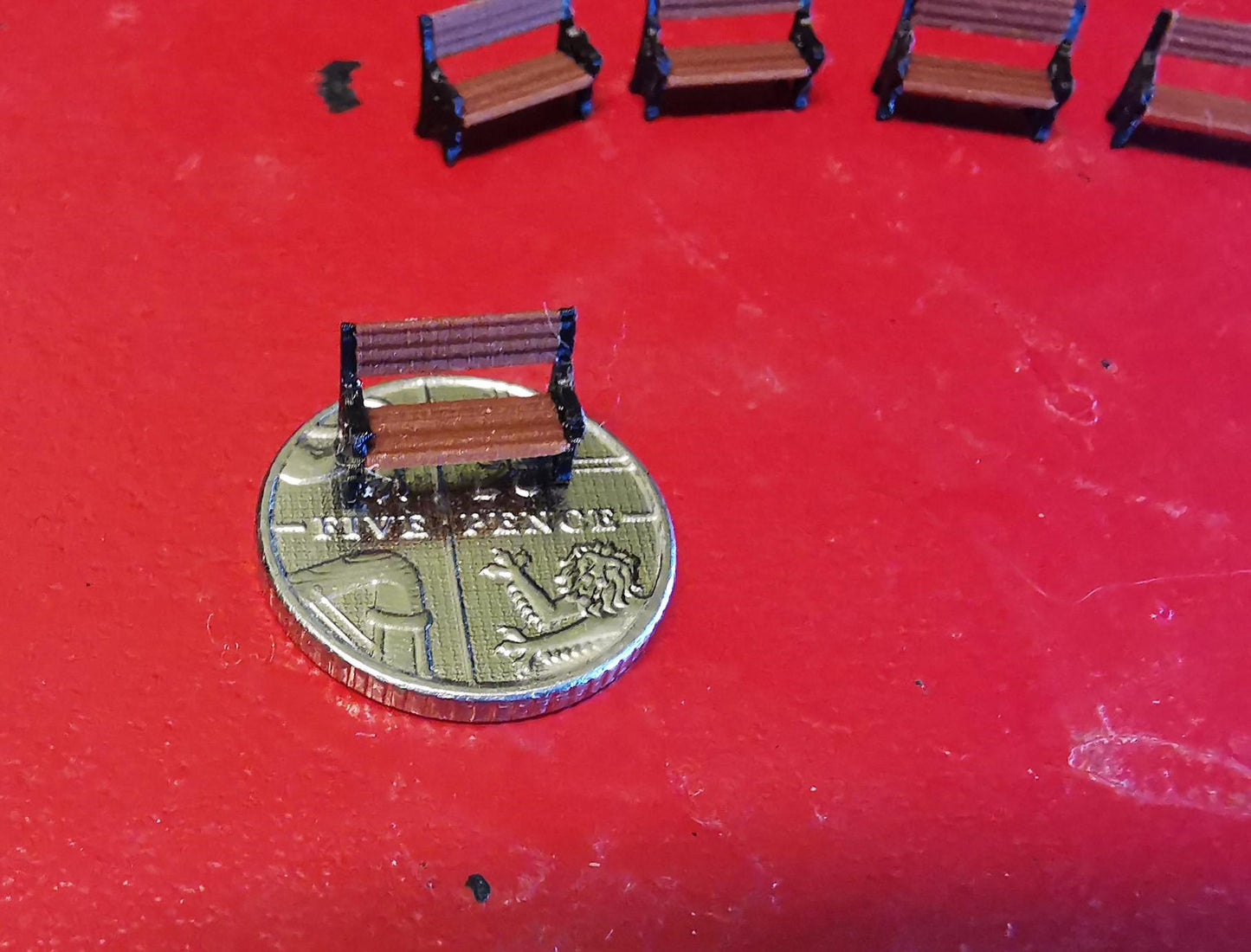 N Gauge 1:160 Scale Park or Platform Benches 3-D Printed