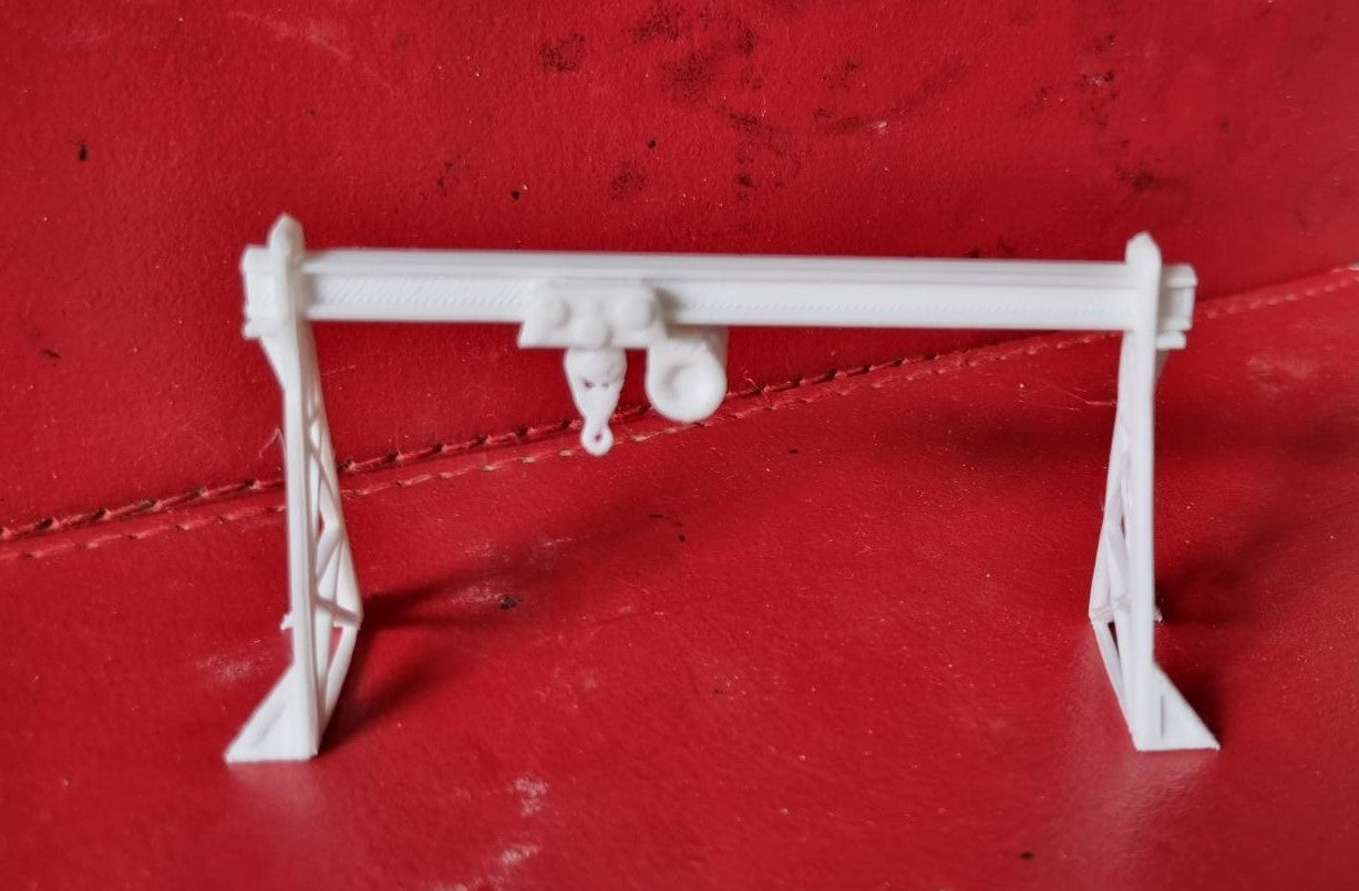 N Gauge  1:160 Gantry Crane 3D printed Double track in white