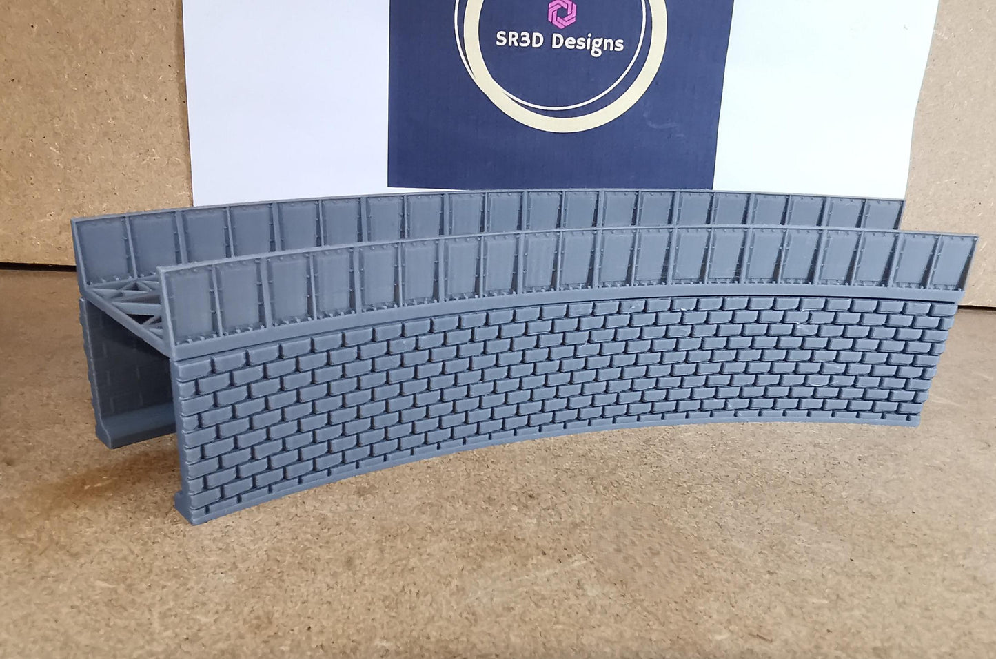 TT Gauge Curved Retaining walls for  1,2,3 and 4 Radius bridges