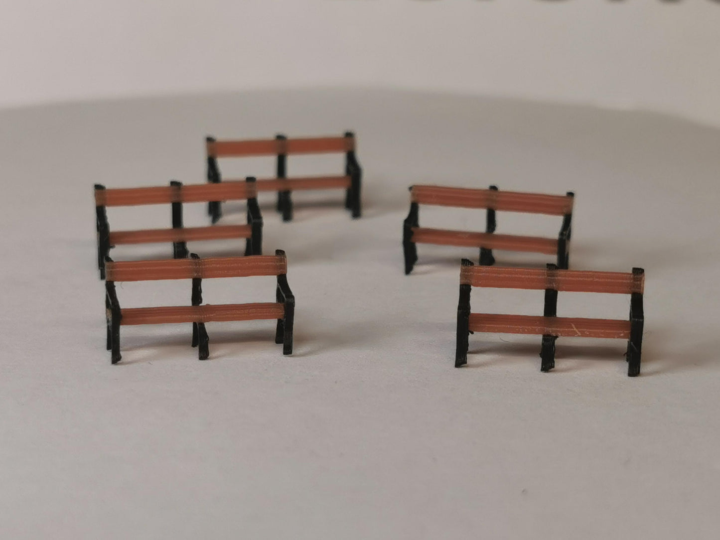 N Gauge  1:160 Model Railway Six Leg Park Benches Platform seating 3D printed