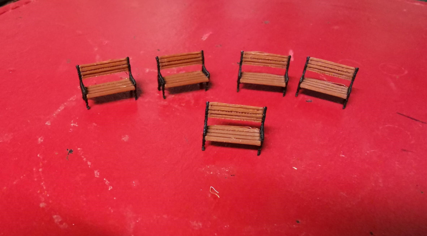 TT Gauge 1:120 Model Railway Park Bench Platform seating 3D printed