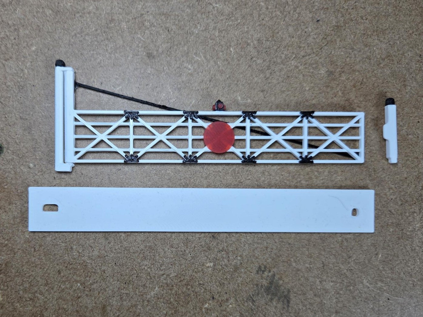 00 GAUGE LEVEL CROSSING GATES 3D PRINTED IN BLACK AND WHITE Wide