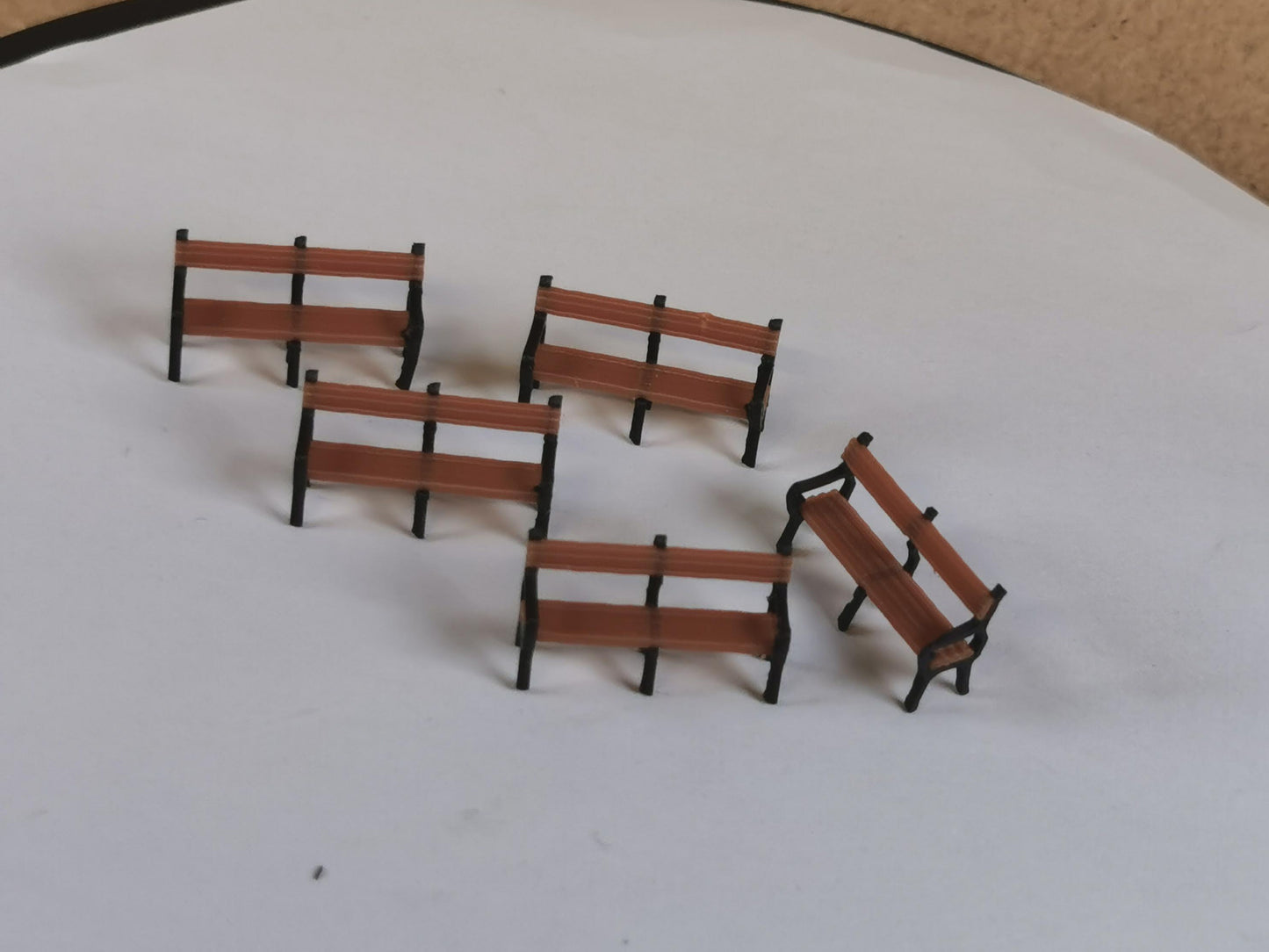 TT Gauge  1:120 Model Railway Six Leg Park Benches Platform seating 3D printed