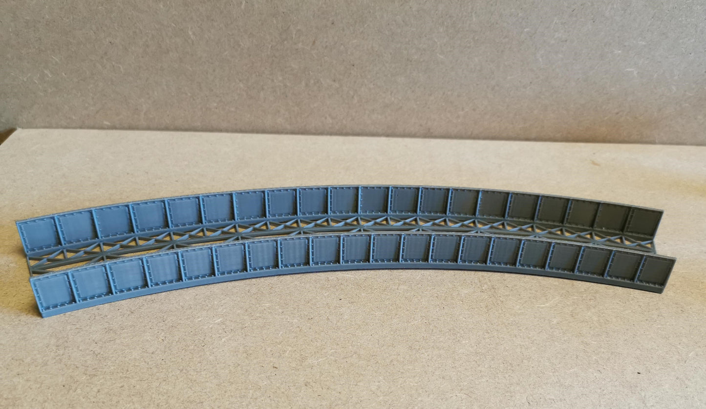 TT Gauge Curved Bridge 1,2,3 and 4 Radius Options 3D printed Free delivery.