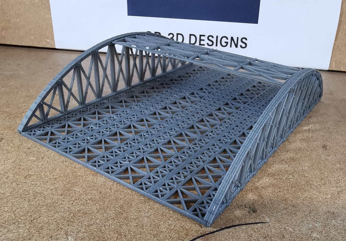 1:160 N Gauge Bowstring Bridge 3D Printed In Grey 1 to 4 track options