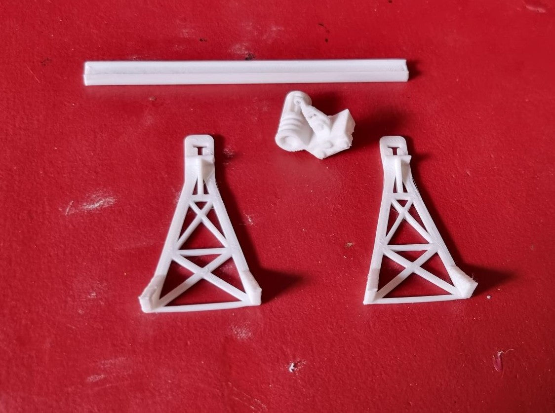 N Gauge  1:160 Gantry Crane 3D printed Double track in white