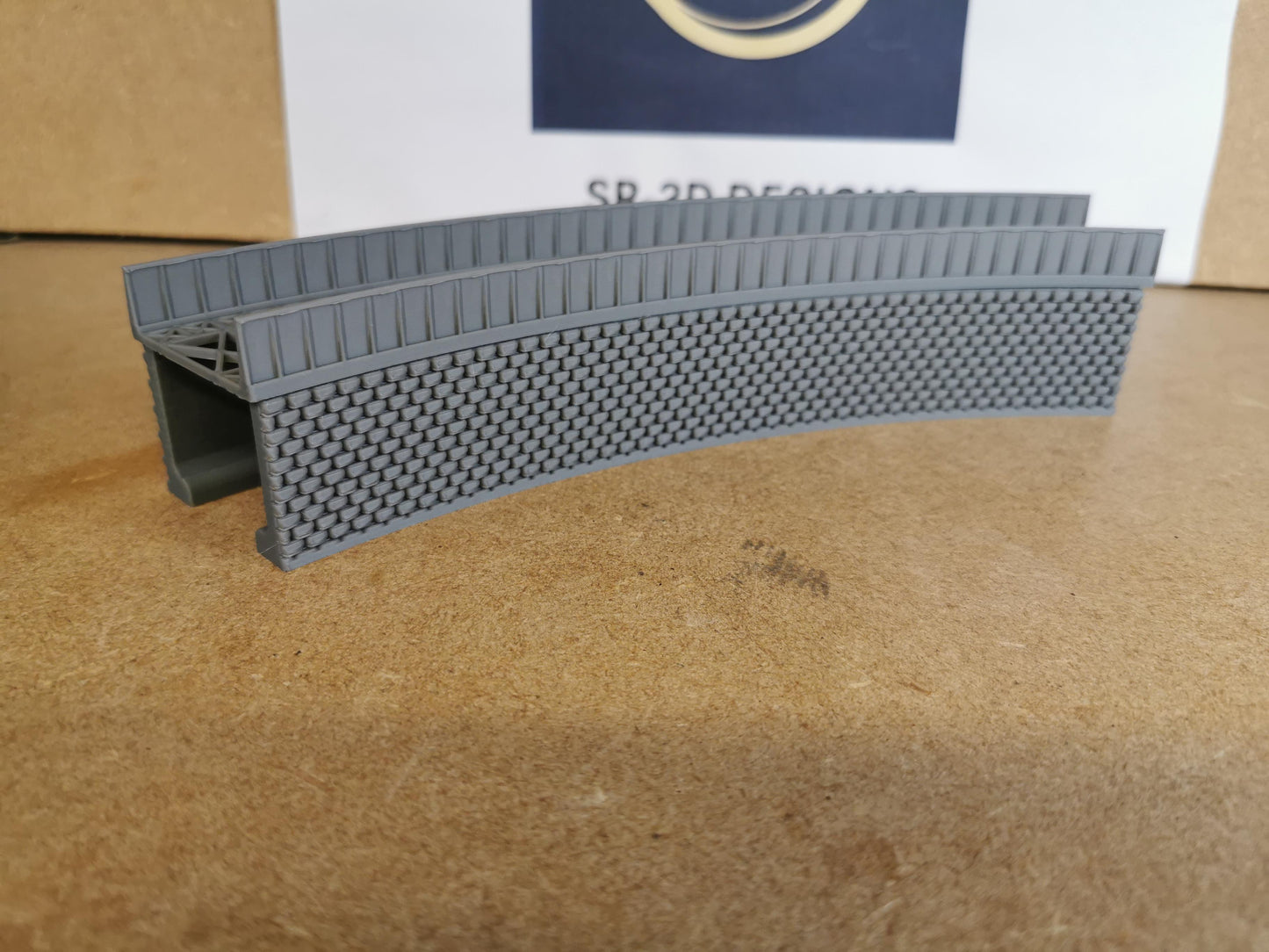N Gauge Curved Retaining walls for 1,2,3 and 4 Radius bridges