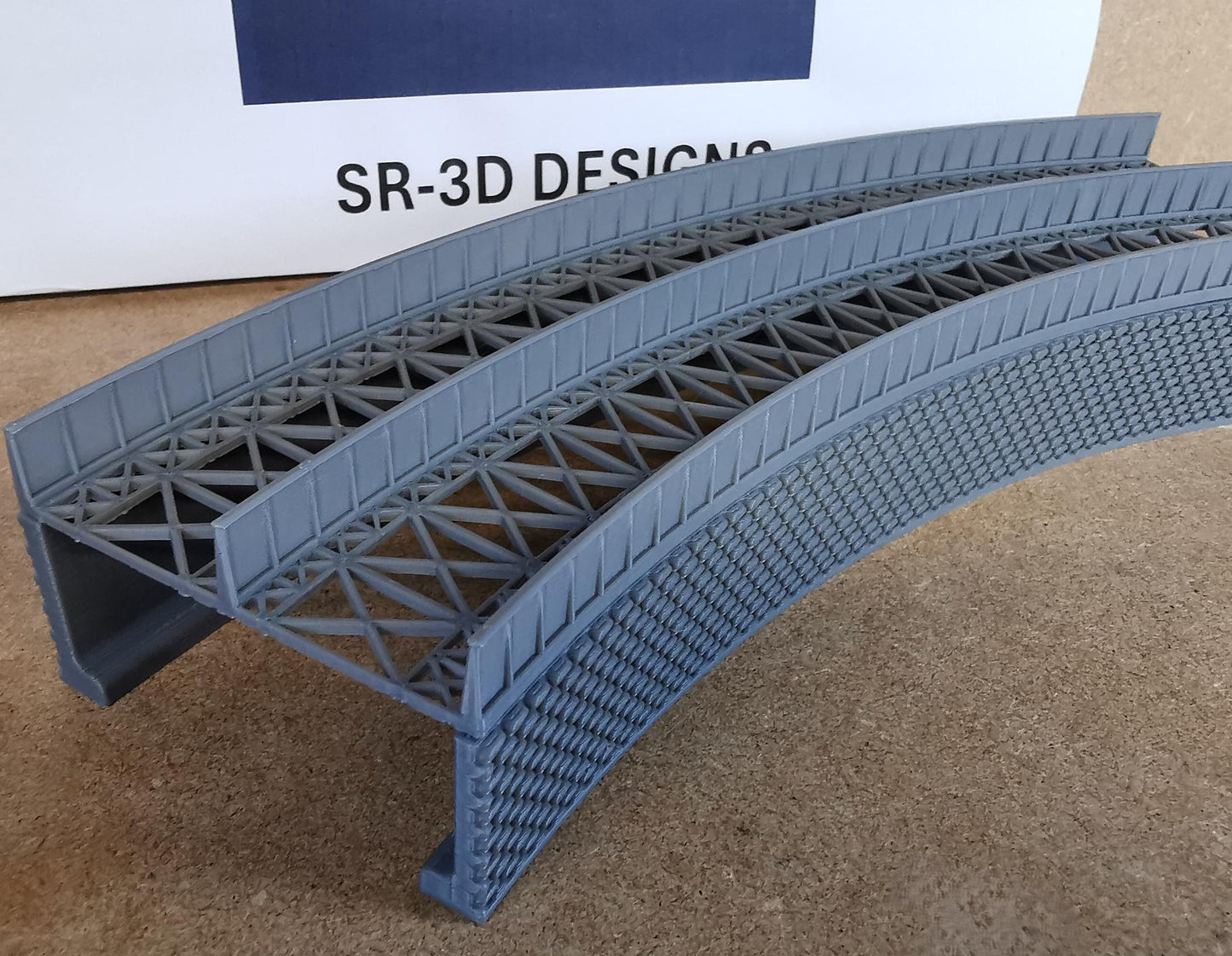 N Gauge Curved Retaining walls for 1,2,3 and 4 Radius bridges