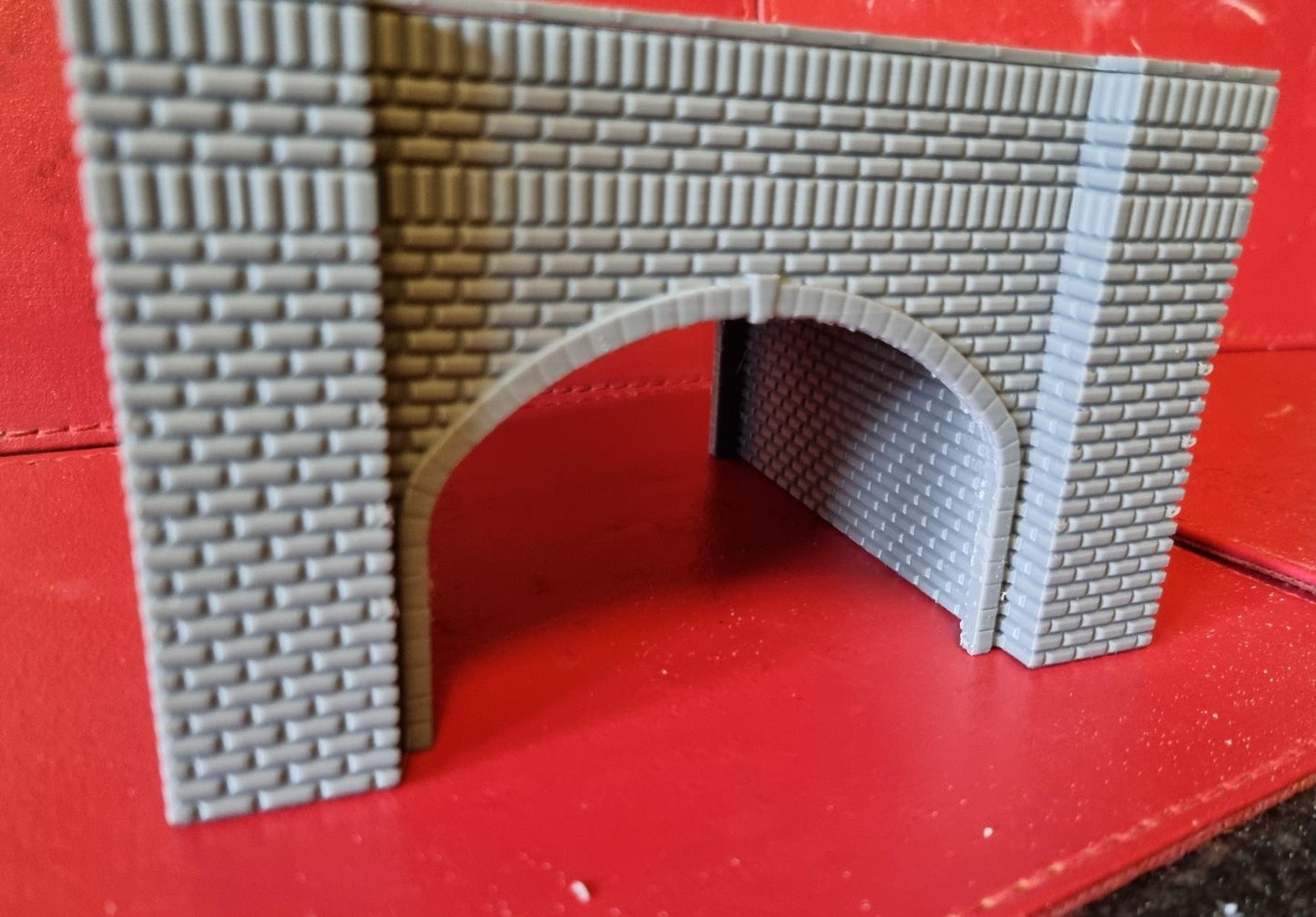 TT Gauge  bridge with double track underpass with brick detail available in double or single track