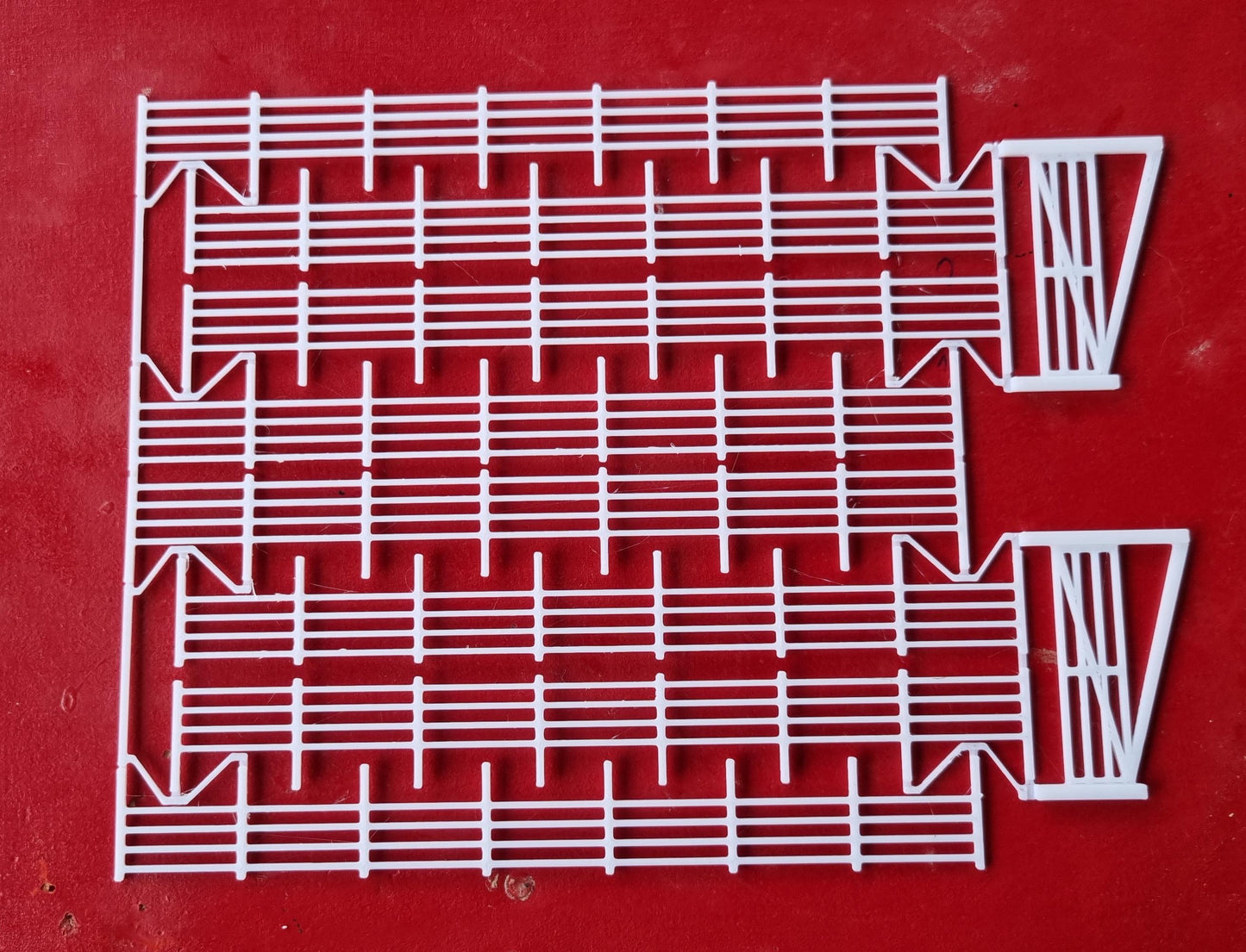 Railway  LINESIDE FENCING 3D printed in White 3 Gauges