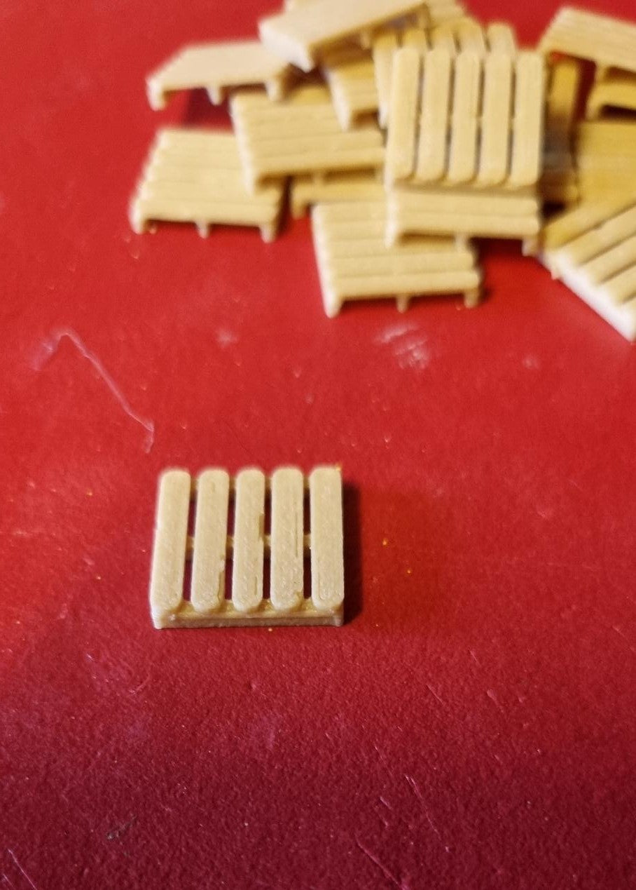 30 Wooden Pallets OO Gauge Model Railway 3D Printed