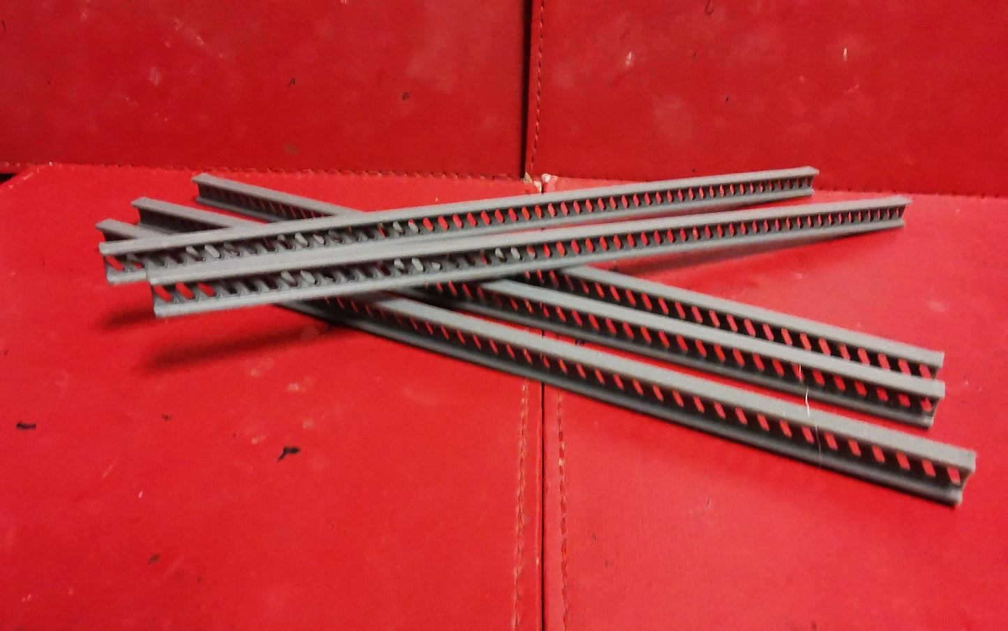 5 x I Beam Girders Railway Model Scenery. Bridge Supports. 3 D Printed 260 mm