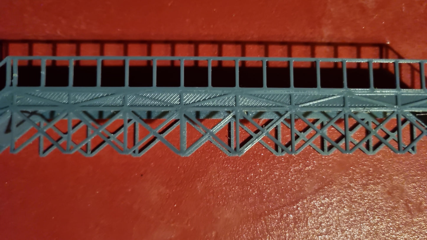 00 Gauge Train Maintenance and cleaning Platform 3D printed in grey