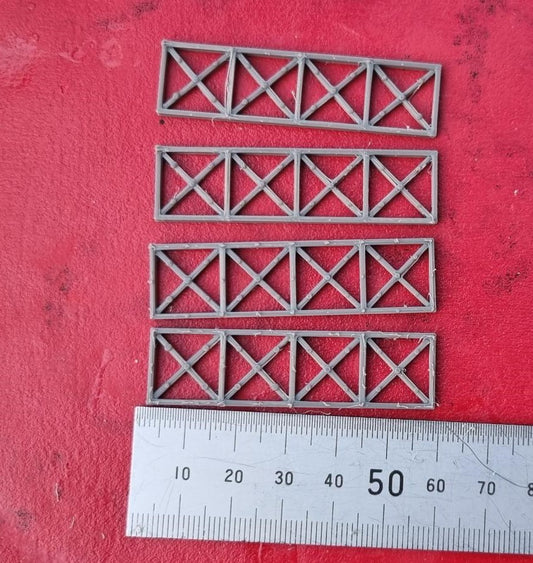 Model Railway Lattice Bridge Trussing OO Gauge Set of 4