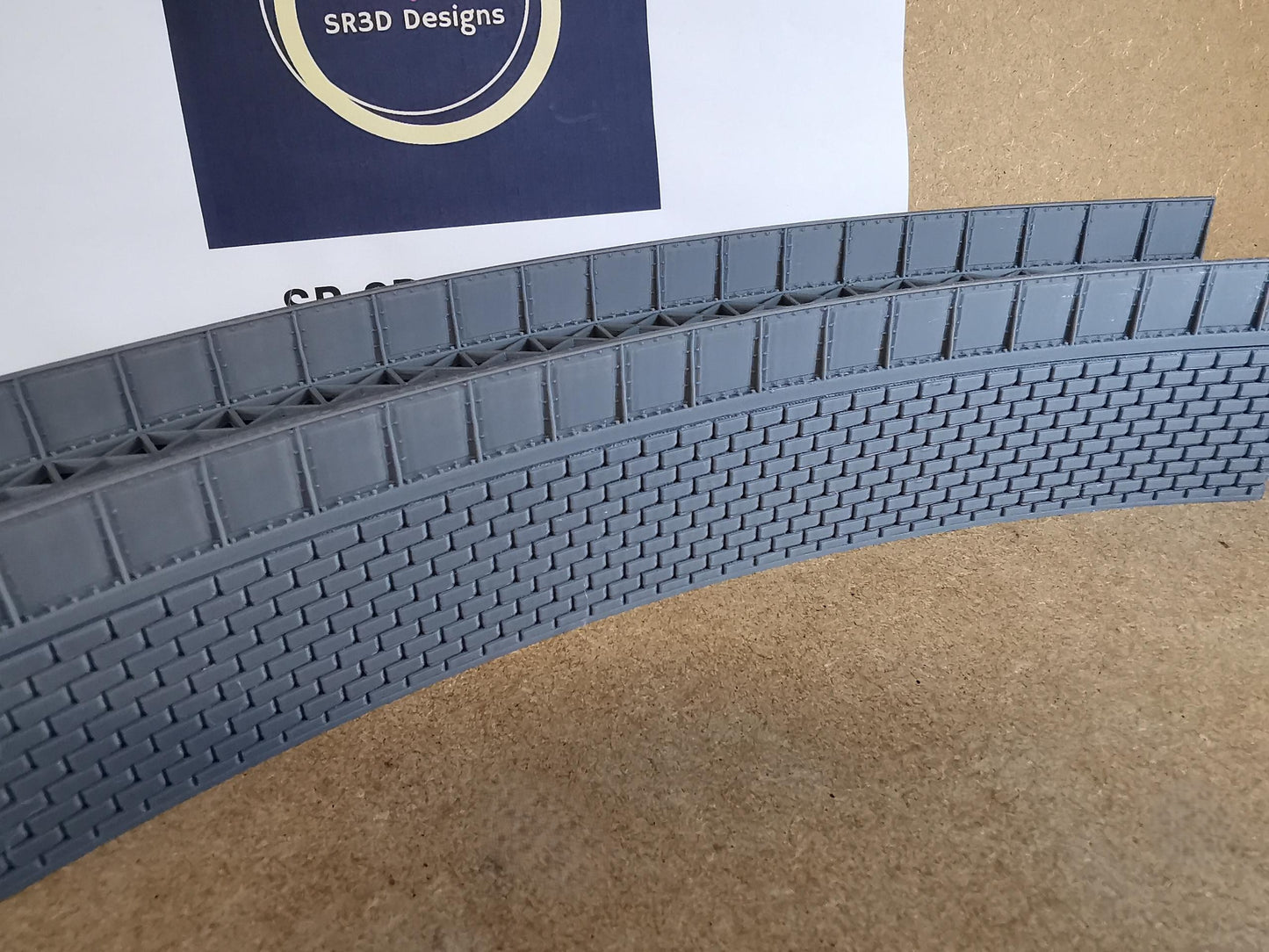 TT Gauge Curved Retaining walls for  1,2,3 and 4 Radius bridges