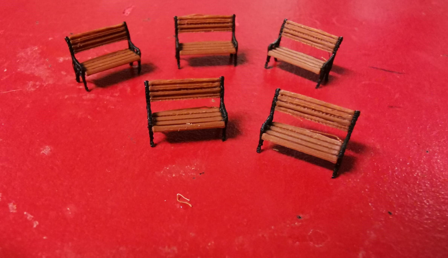 TT Gauge 1:120 Model Railway Park Bench Platform seating 3D printed