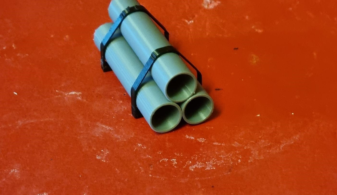 00 Gauge Wagon load pipes 3D printed