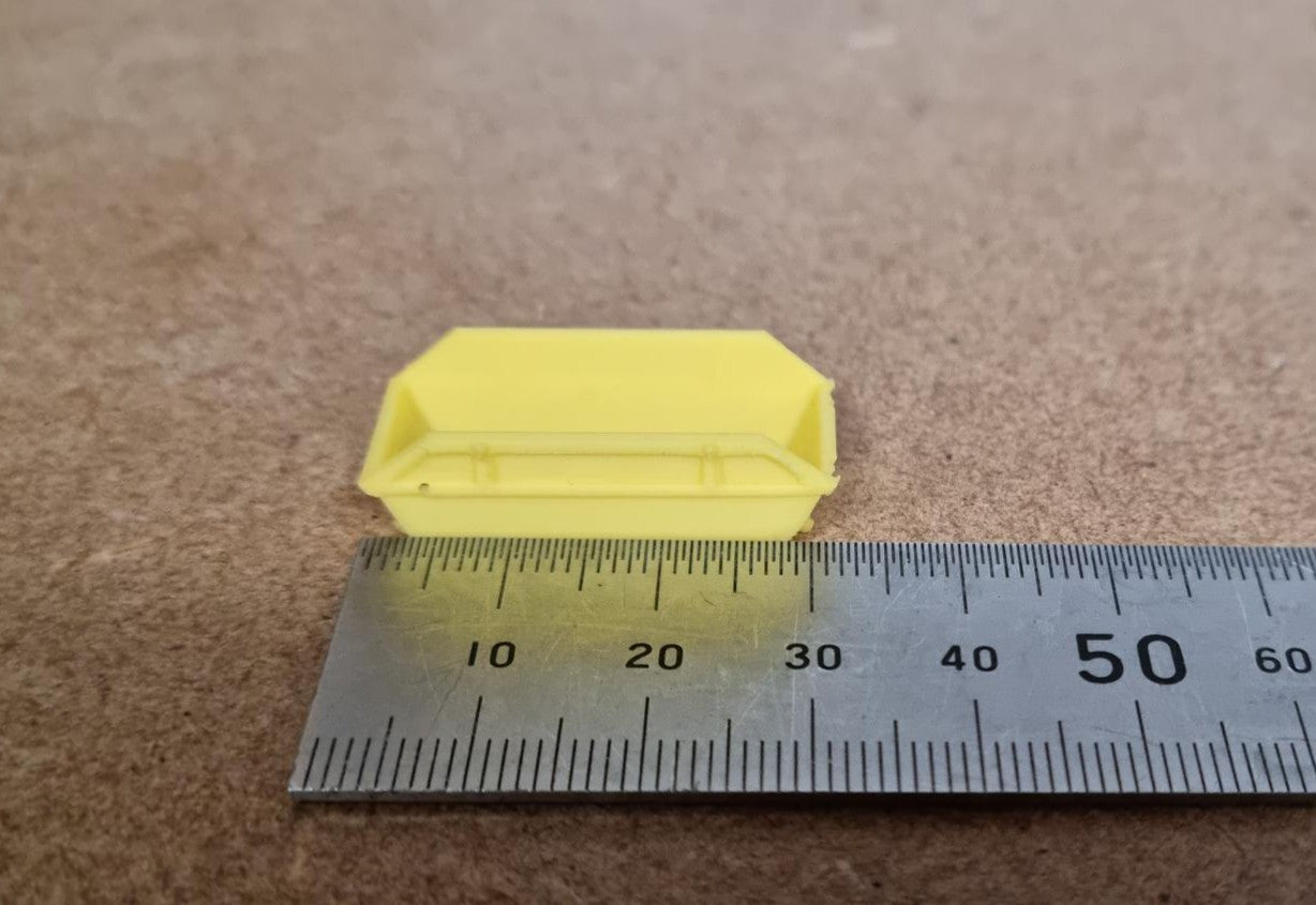 1/120 Scale 8 Yard Skips TT Gauge Set of 6 in Yellow