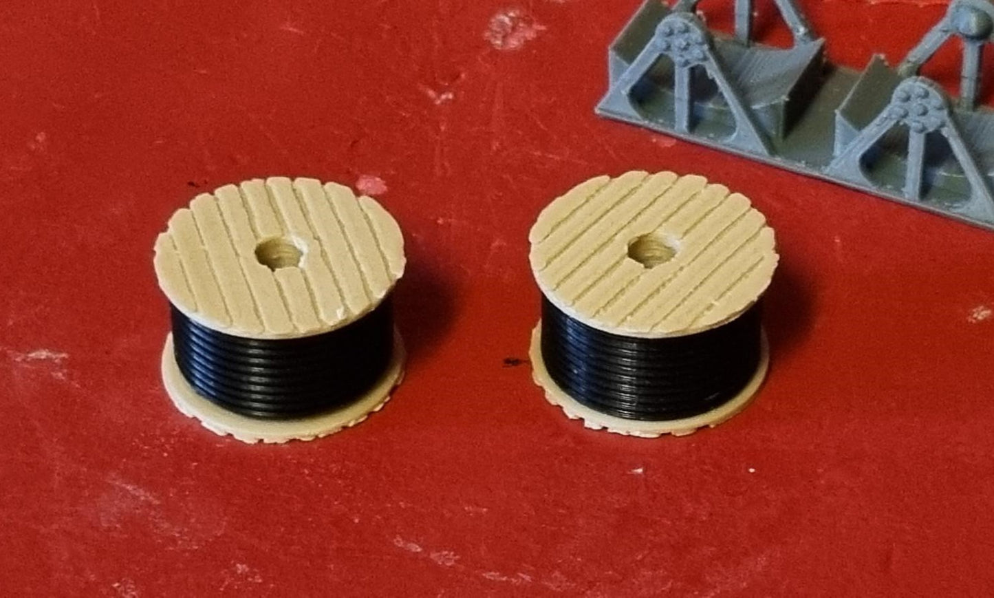 00 Gauge Wagon load Cable reels 3D printed