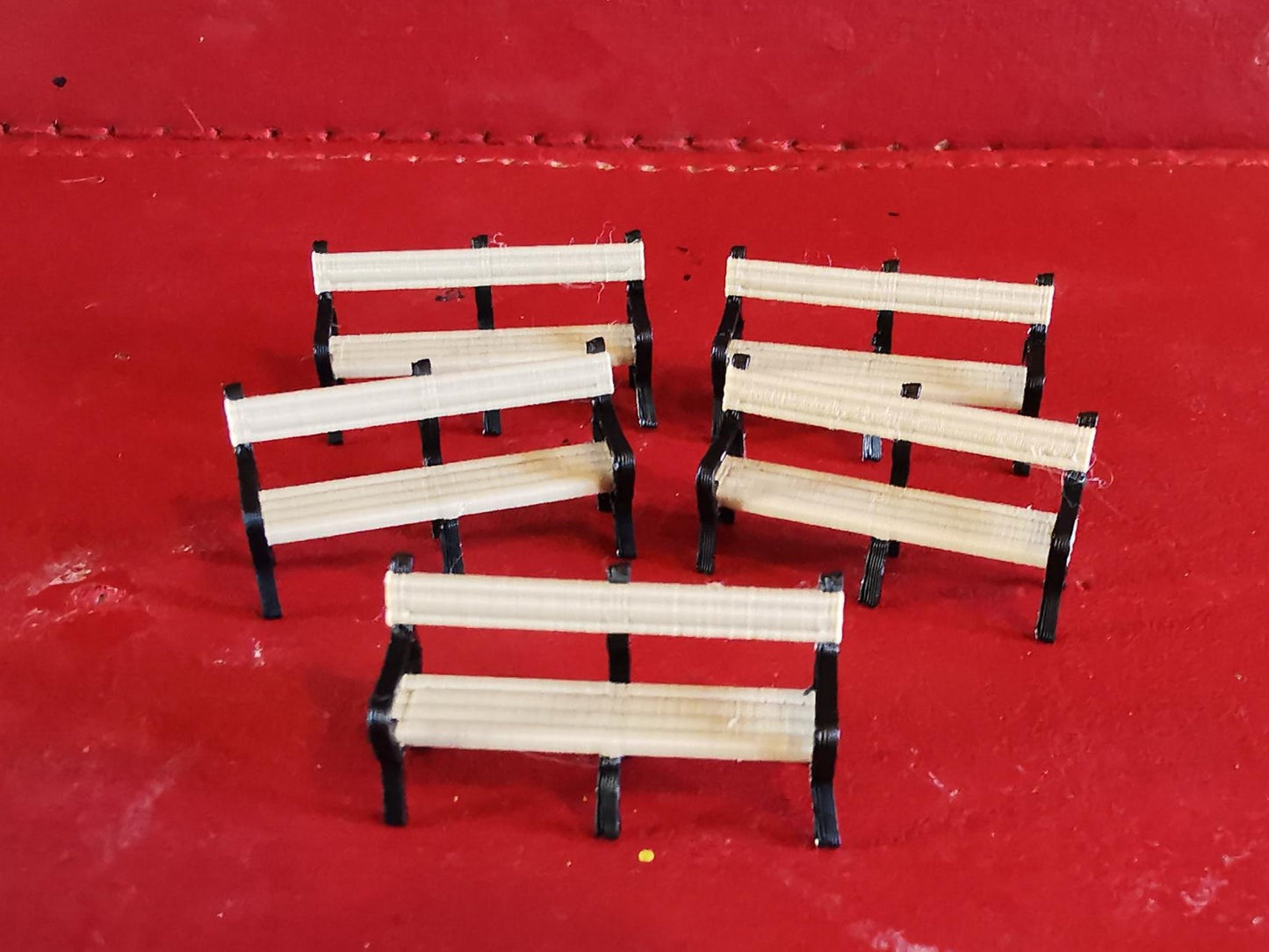 OO Gauge 00 Model Railway Six Leg Park Bench Platform seating 3D printed