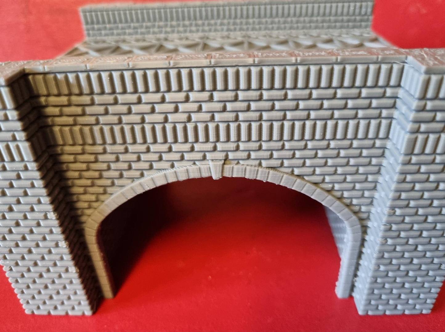 TT Gauge  bridge with double track underpass with brick detail available in double or single track