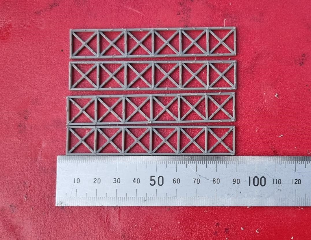 Model Railway Lattice Bridge Trussing OO Gauge Set of 4