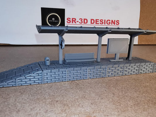 N Gauge 1:160 Station platform Extendable with furniture and roof options