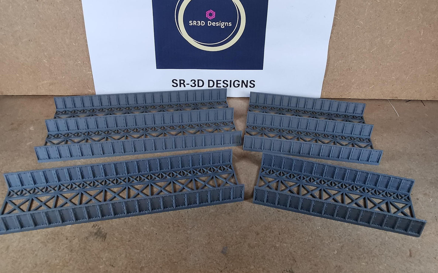 TT Gauge 1:120 Girder Style Bridge Deck and Sides 3D printed 4 Size Options