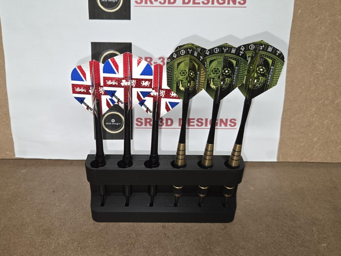 Wall mounted dart holder. 3, 6, or 9 Dart options