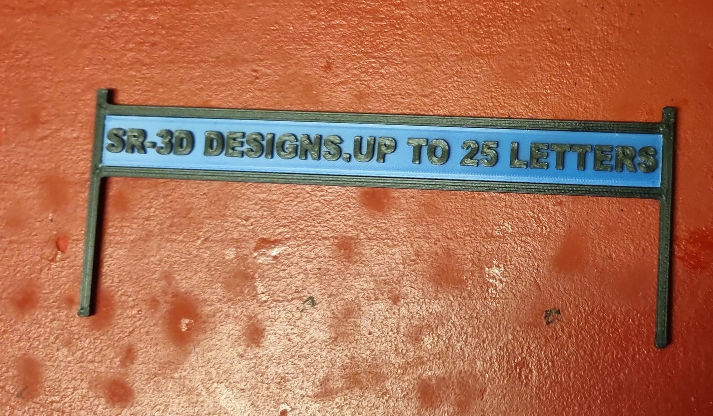 00 gauge model railway station sign 6 colours Customisable Name Set of 2 Extra long