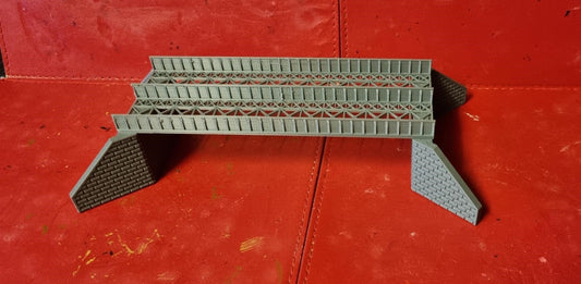 N Gauge Girder style double track bridge 3D Printed in grey