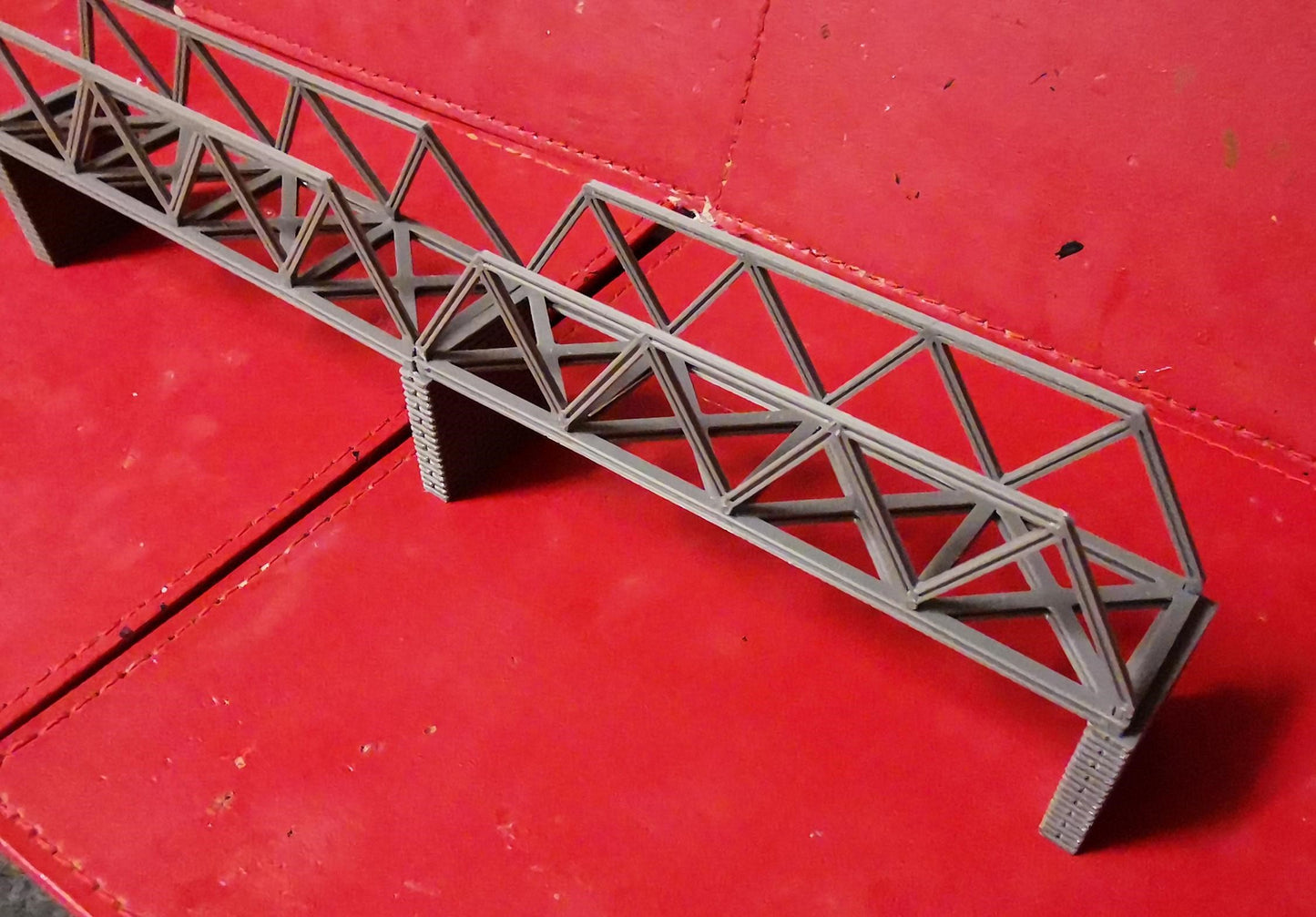 N Gauge Truss style bridge 3D Printed in grey choice of sizes and Supports