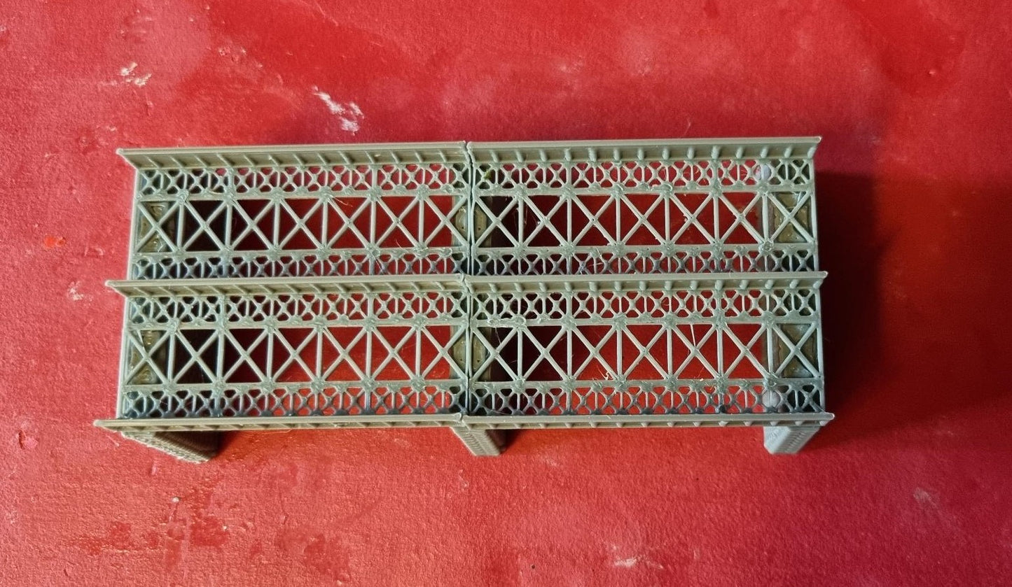 Girder Bridge Z Gauge for Model Railway Double Track Double span.