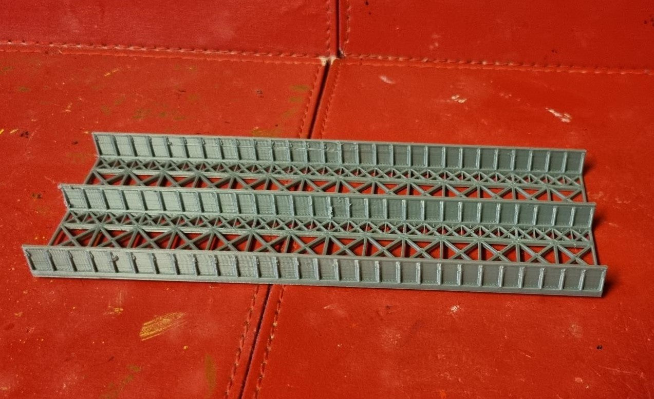 N Gauge Girder style double track bridge 3D Printed in grey