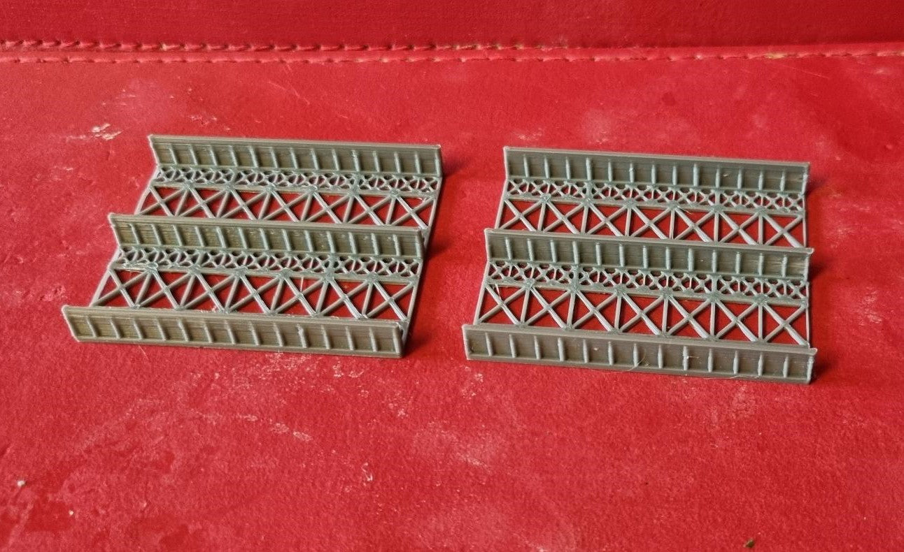 Girder Bridge Z Gauge for Model Railway Double Track Double span.