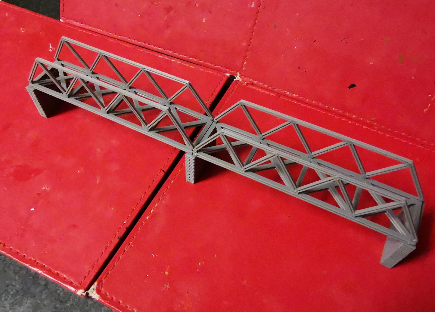 N Gauge Truss style bridge 3D Printed in grey choice of sizes and Supports