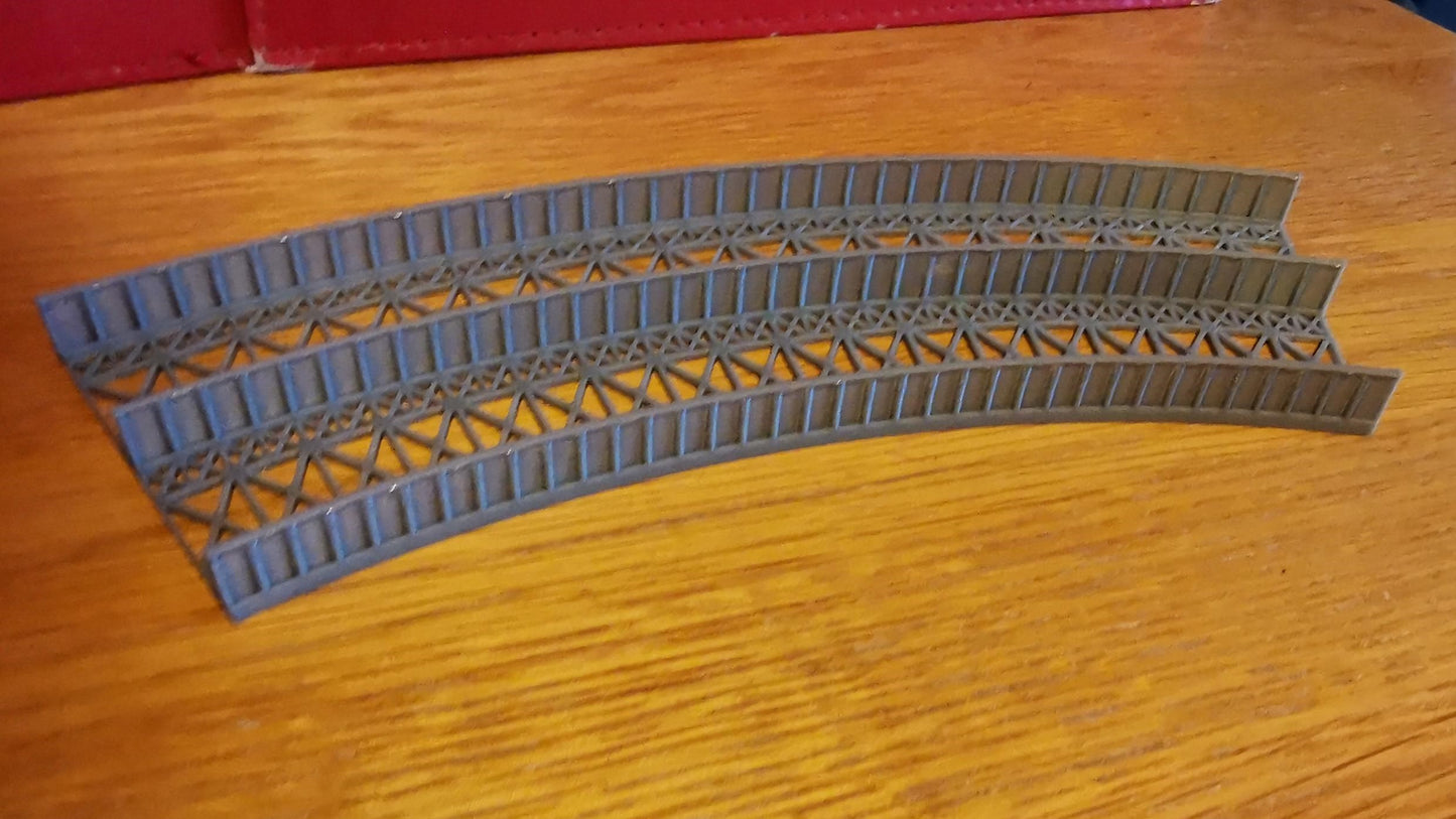 N Gauge Curved Bridge 1,2,3 and 4 Radius Options 3D printed