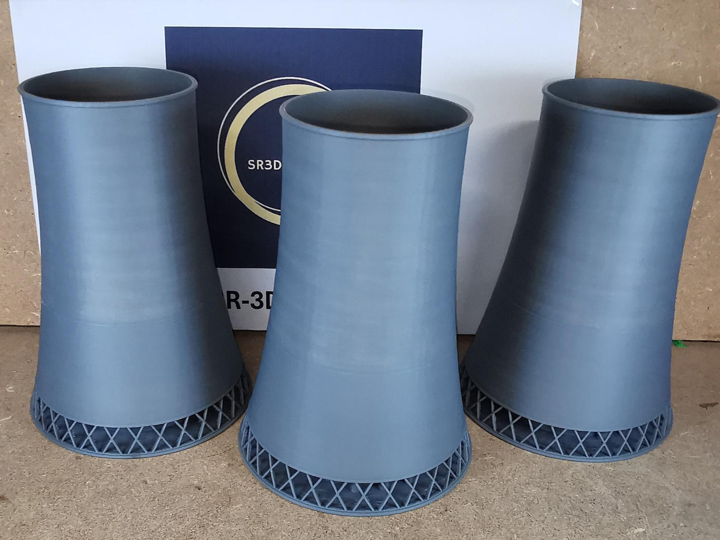 Model Railway TT gauge 1:120  power Plant cooling tower 3D printed Free Delivery