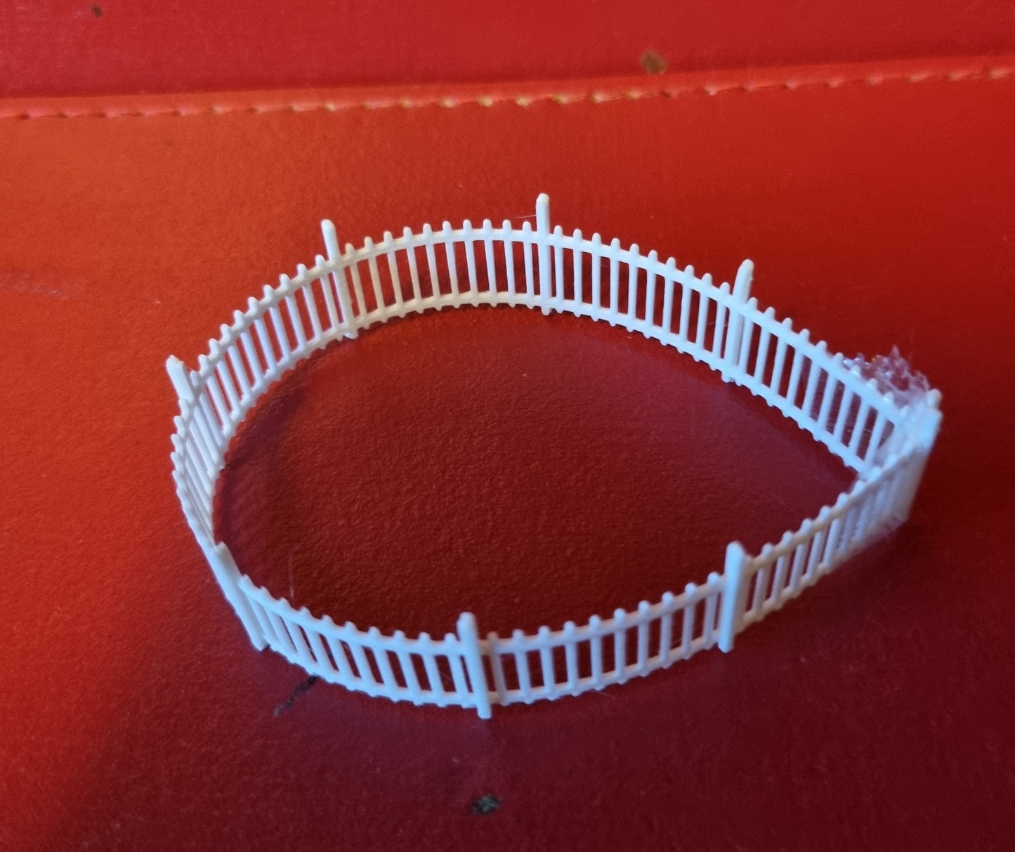 TT gauge railway Railing fence 3D printed in black with Gate.