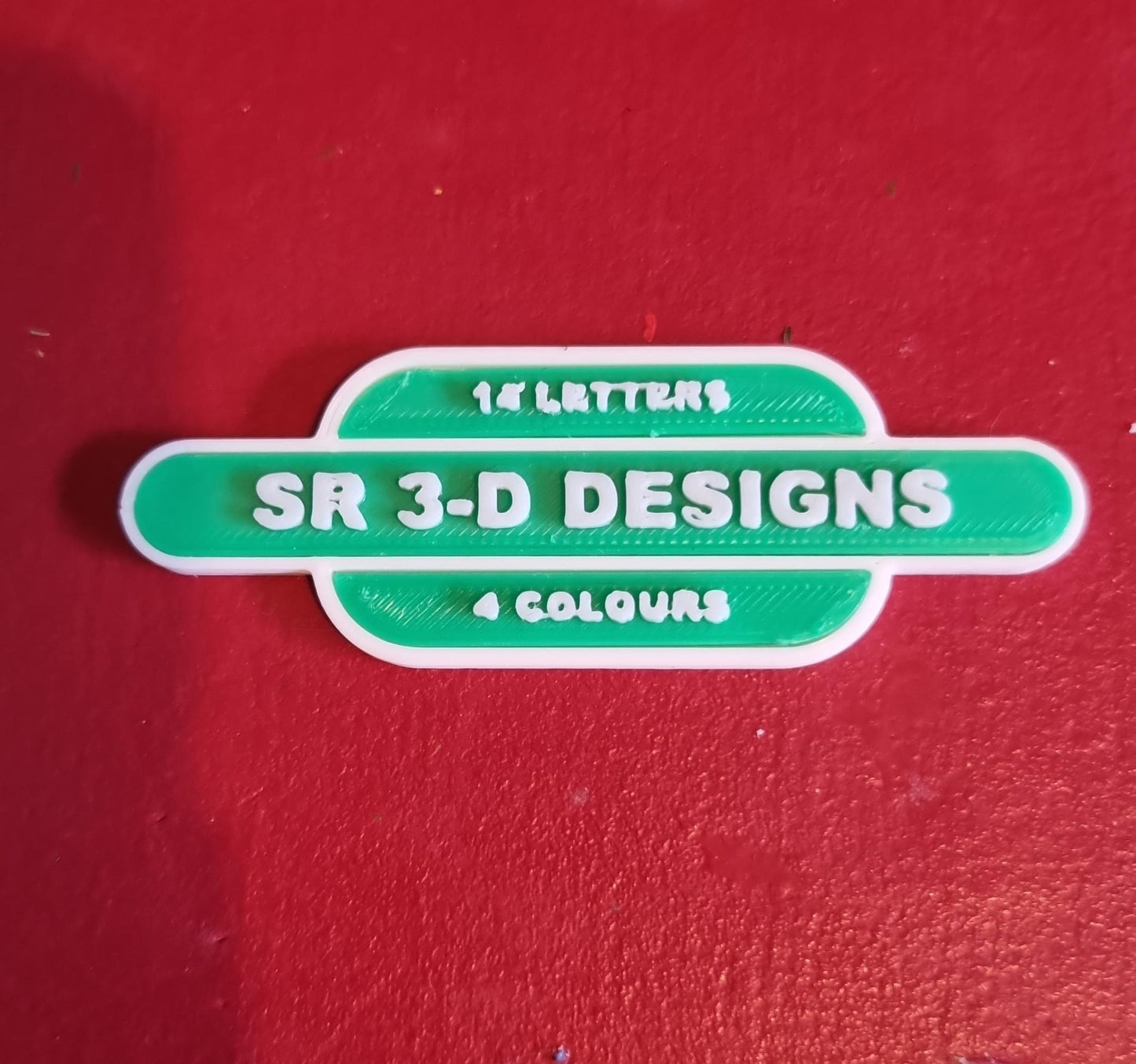 00 gauge model railway station sign 6 colours Customisable Name Set of 2