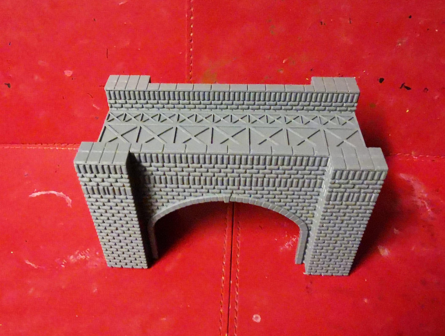 TT Gauge  bridge with double track underpass with brick detail available in double or single track