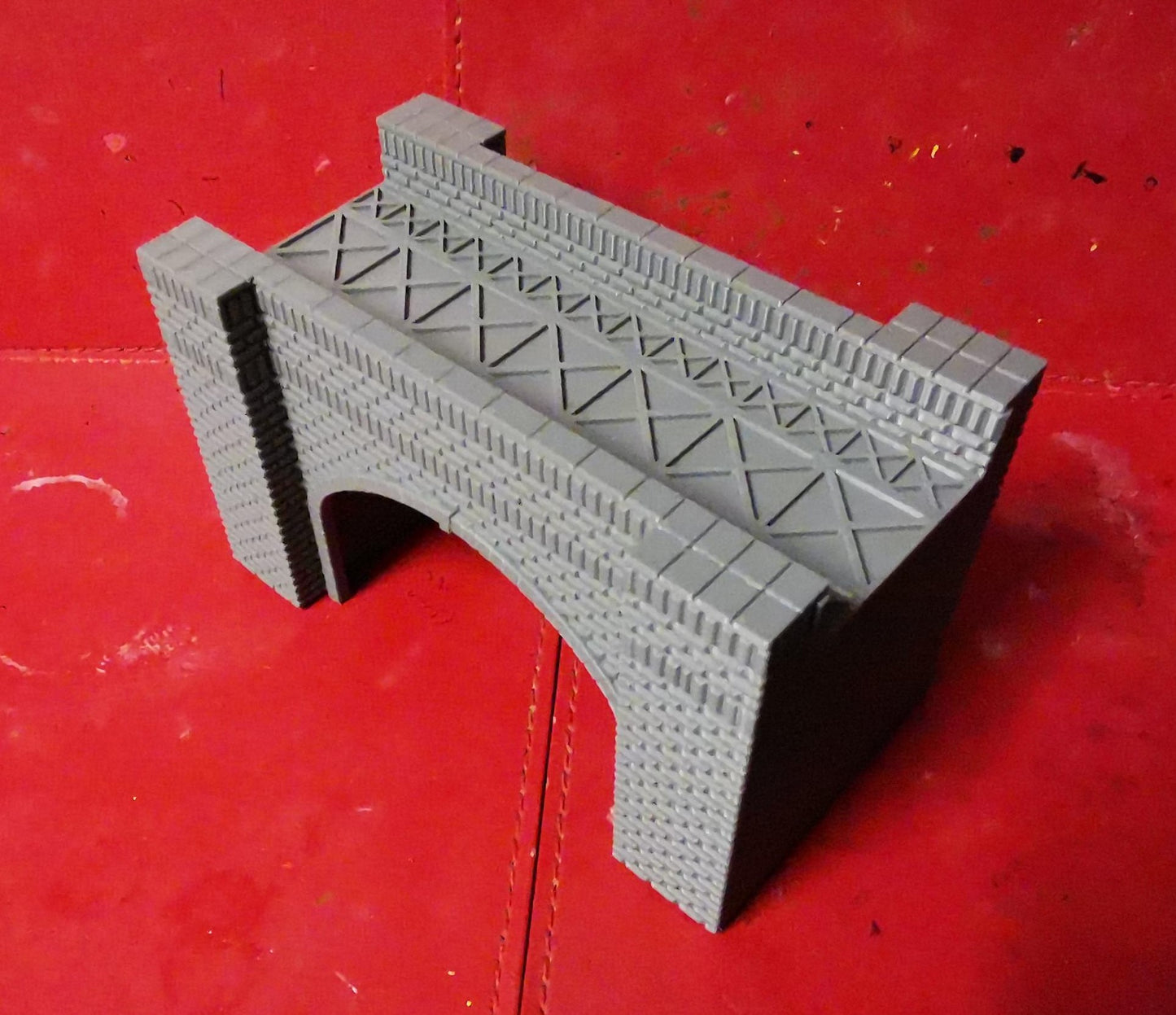 TT Gauge  bridge with double track underpass with brick detail available in double or single track