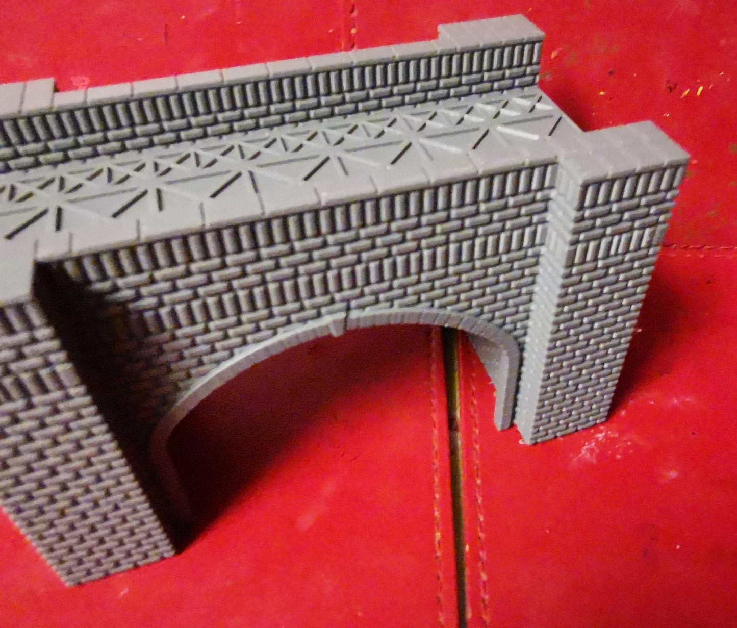 TT Gauge  bridge with double track underpass with brick detail available in double or single track