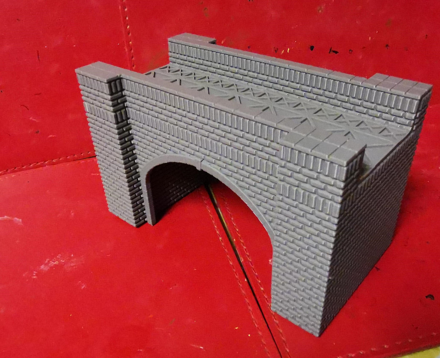 TT Gauge  bridge with double track underpass with brick detail available in double or single track