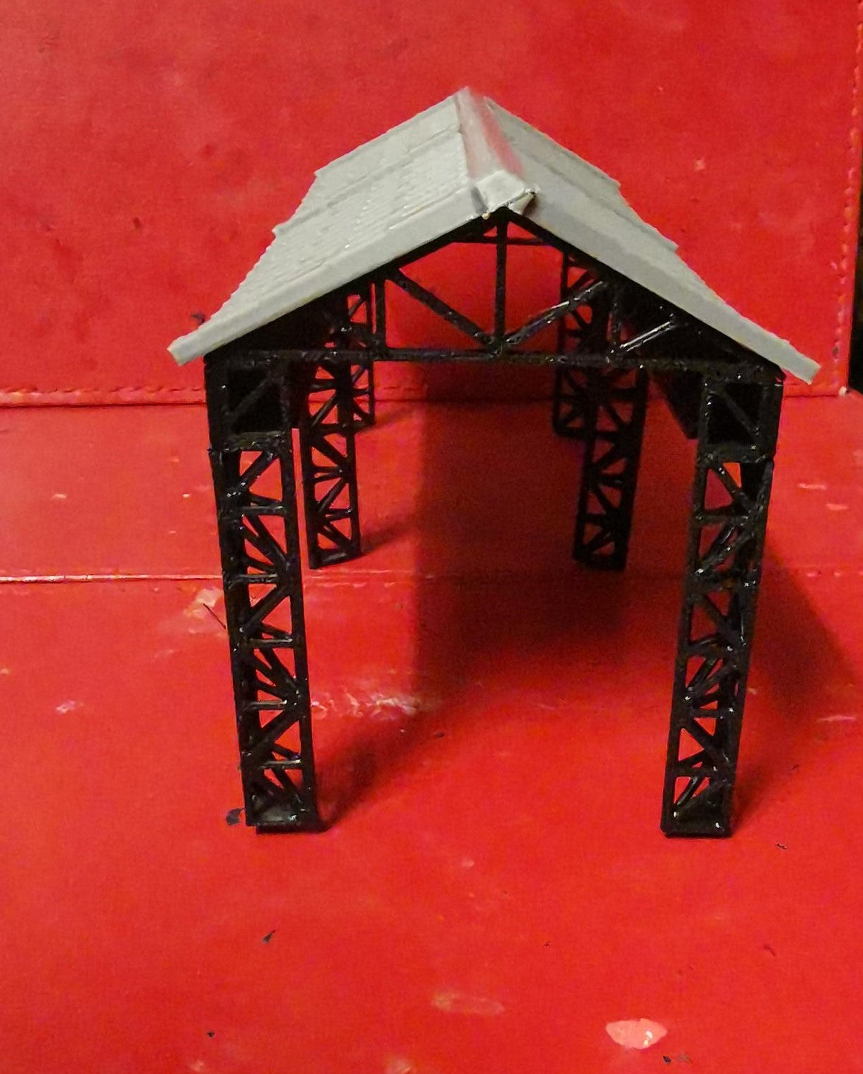 00 Gauge 1:76 Scale open Locomotive shed 3D Printed