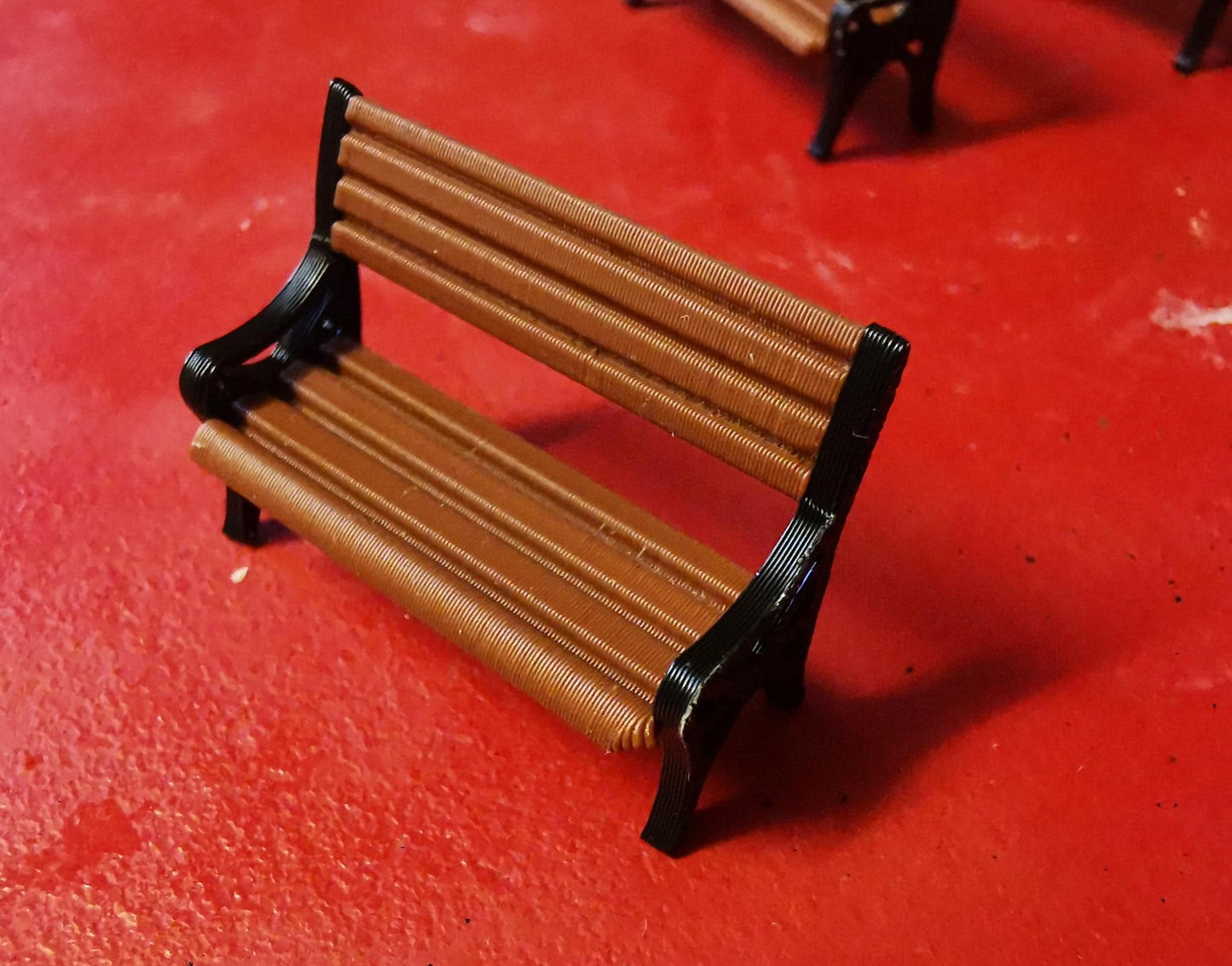 O Gauge 1:48 Model Railway Park Benches Platform seating 3D printed set of 5